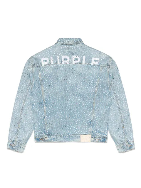 Purple Brand Crystal Galore denim jacket