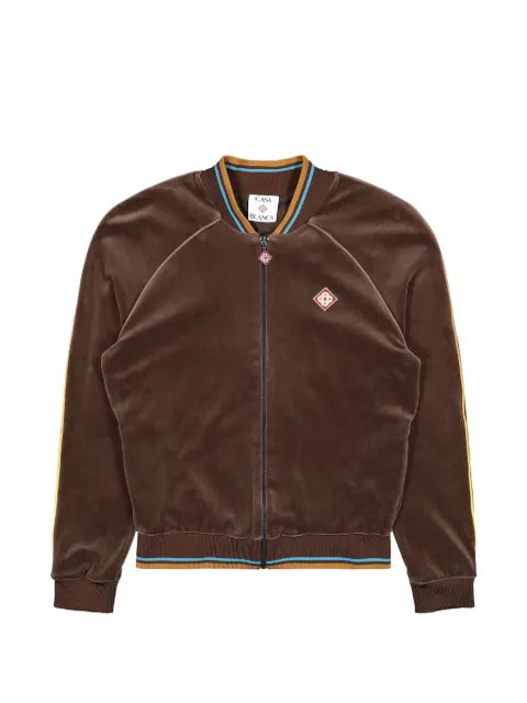 Casablanca Velour logo-patch velour jacket