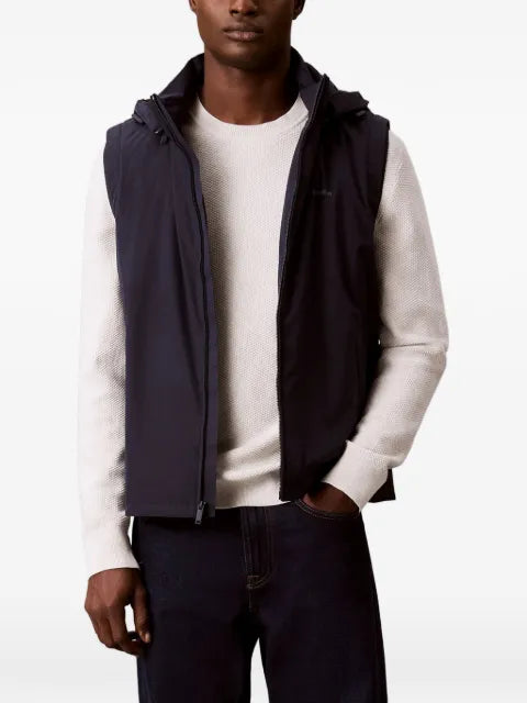 Calvin Klein hooded logo-print gilet