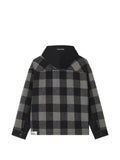 izzue check hooded jacket