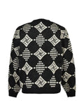 BREATH diamond-knit geometric-pattern cardigan