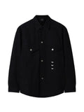 Maison Kitsuné fox-embroidered cotton shirt jacket