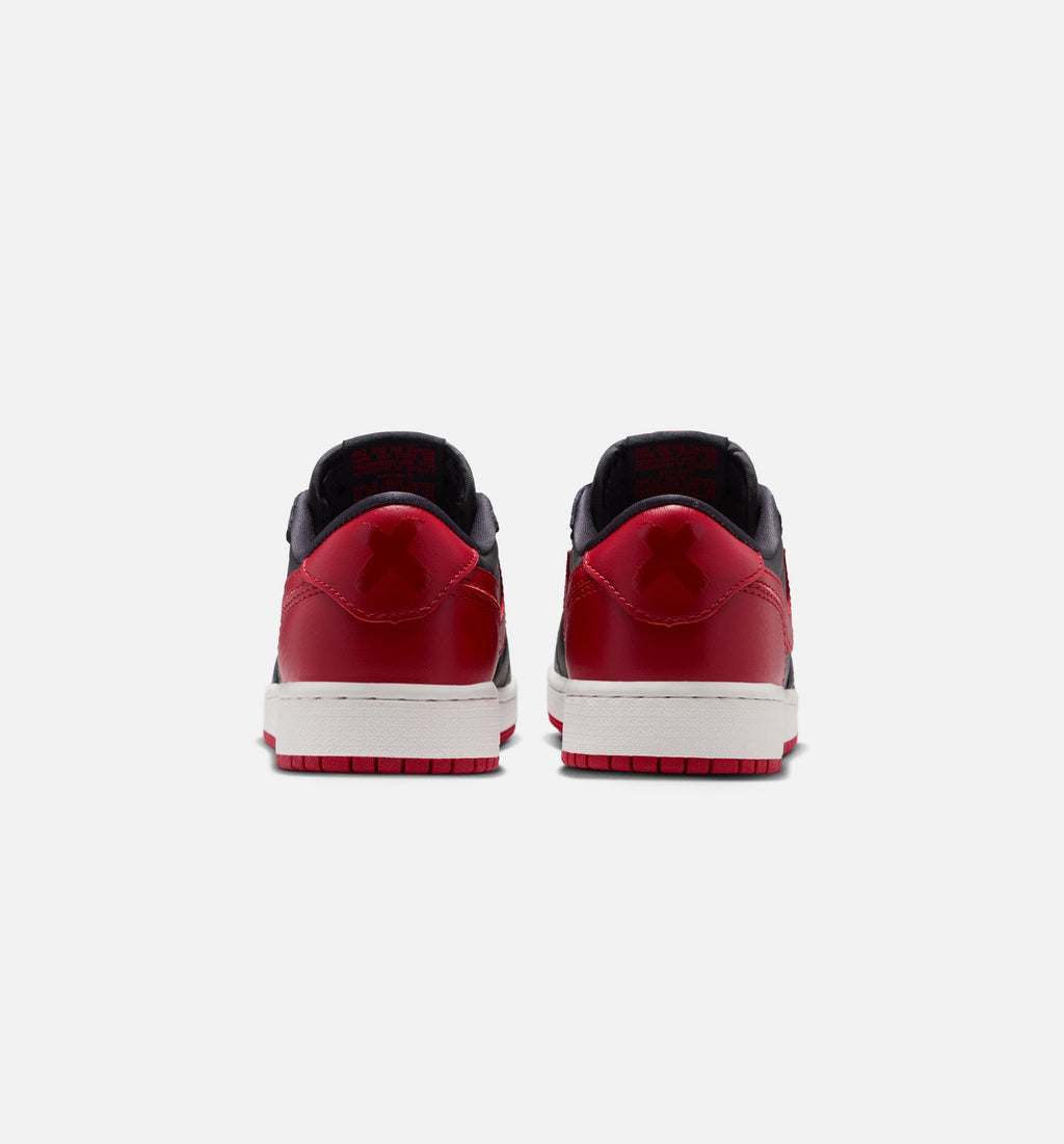 Air Jordan 1 Retro Low OG Banned Grade School Lifestyle Shoes - Black/Varsity Red/Summit White