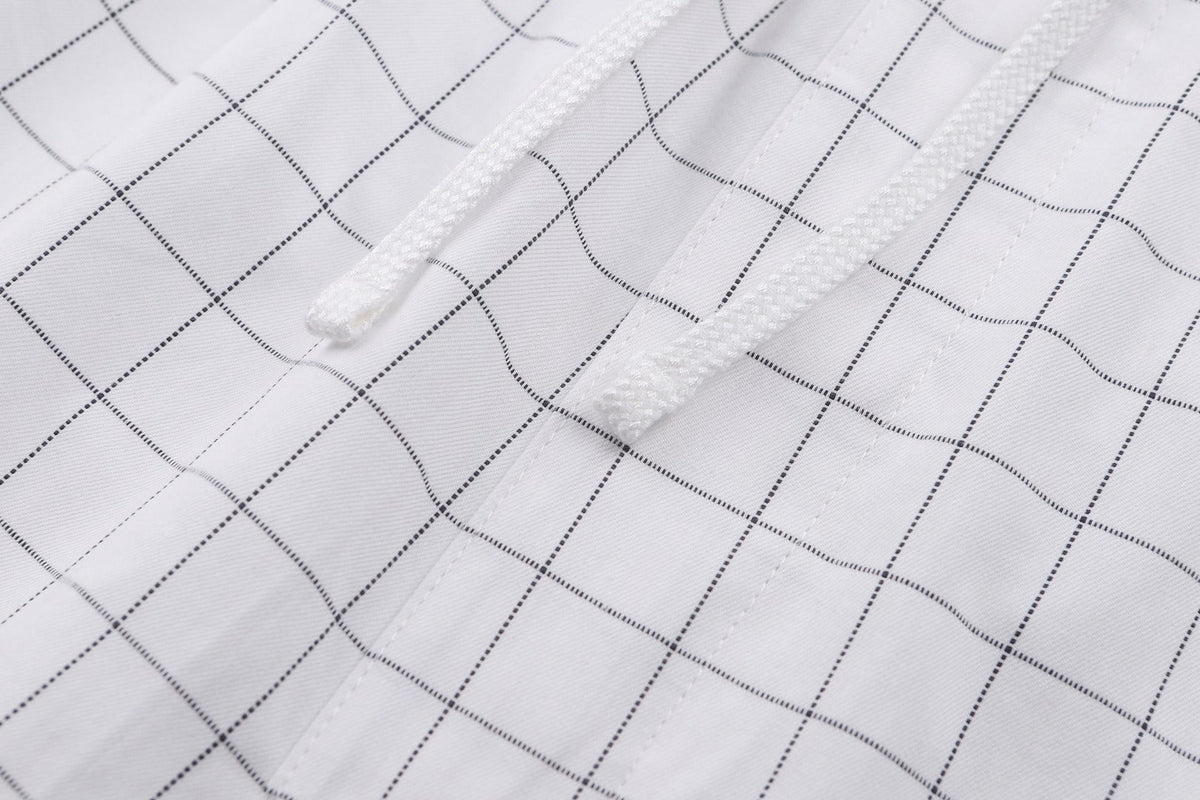 Acne Studios Grid‑Pattern Drawstring Casual Shorts