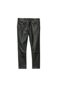 Stretch Leather Crop Pants