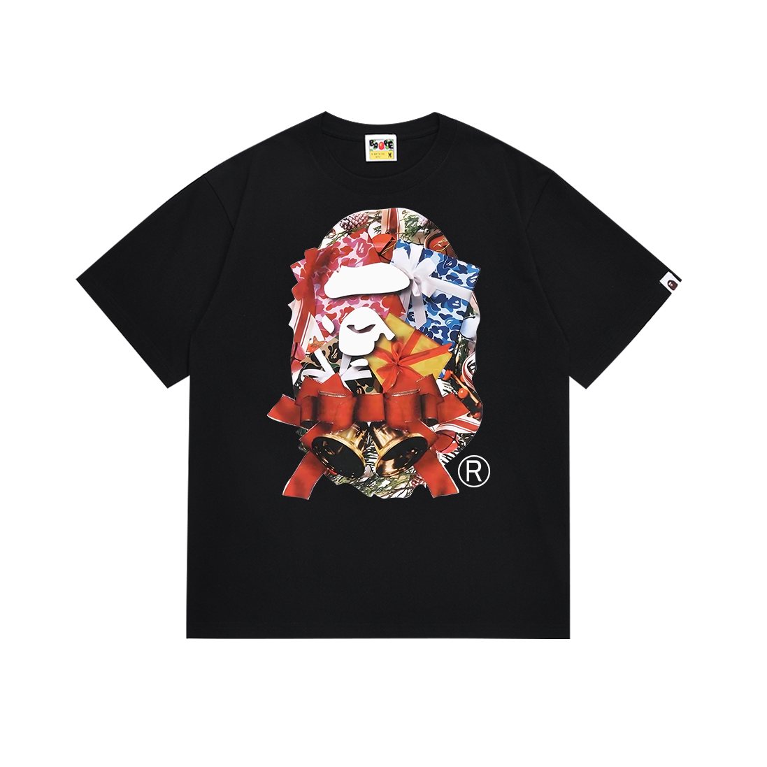 BAPE Merry Christmas Ape Head Graphic T-Shirt