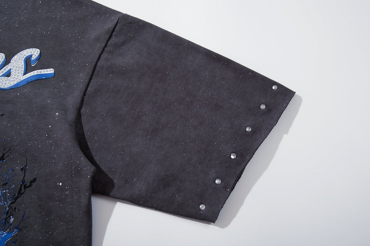 BKYS Revival Rhinestone Portrait Graphic T-Shirt