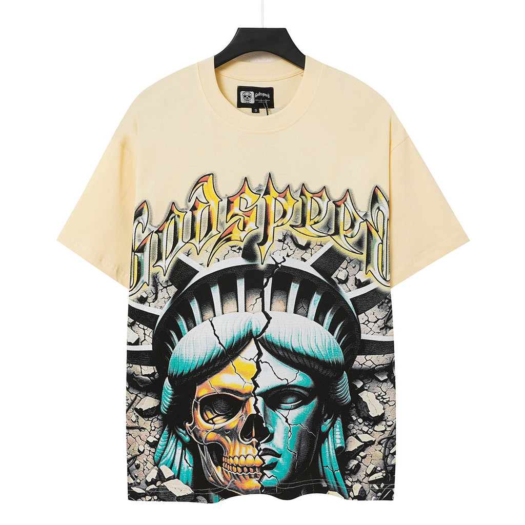 Godspeed Out of Many One Liberty Skull Graphic T-Shirt