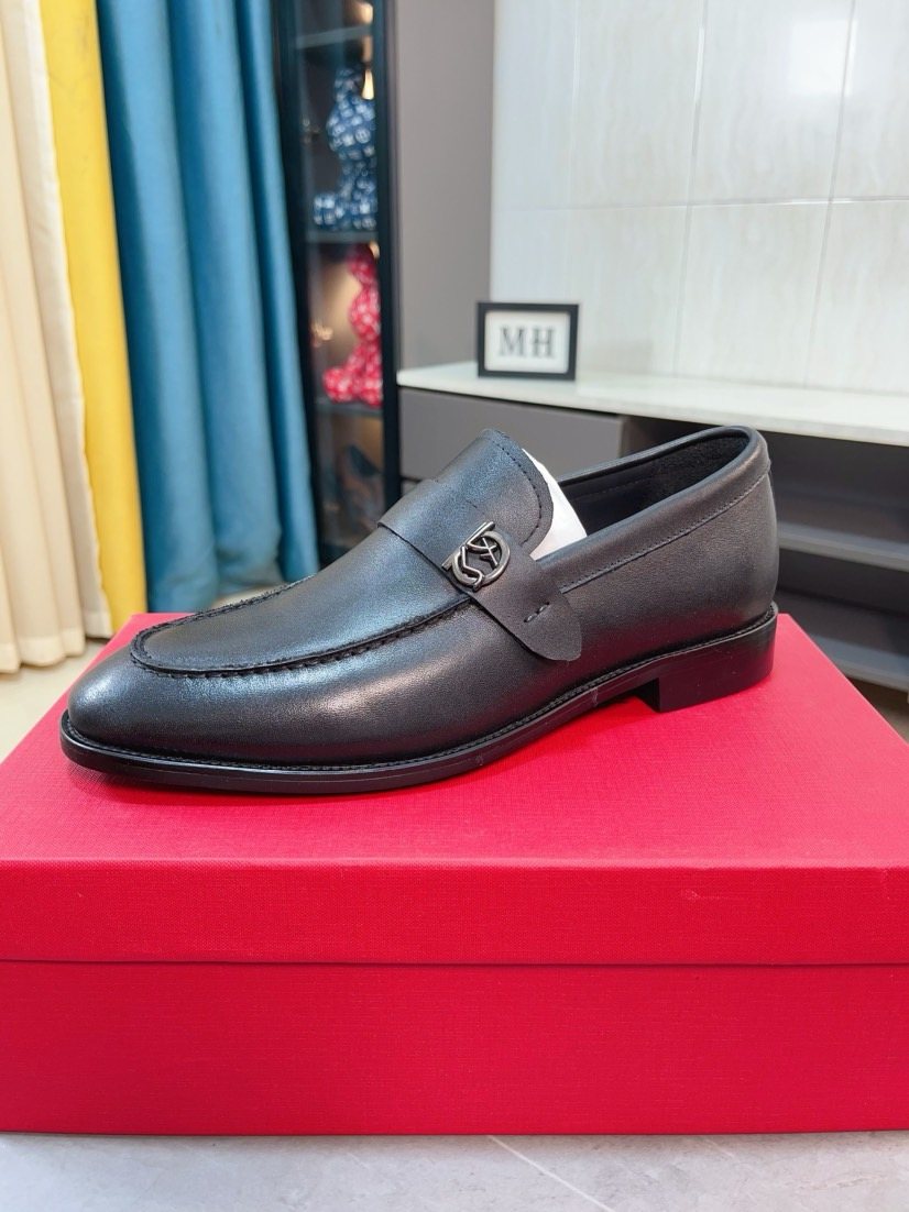 Ferragamo Men's Metal-Accent Moc-Toe Loafers