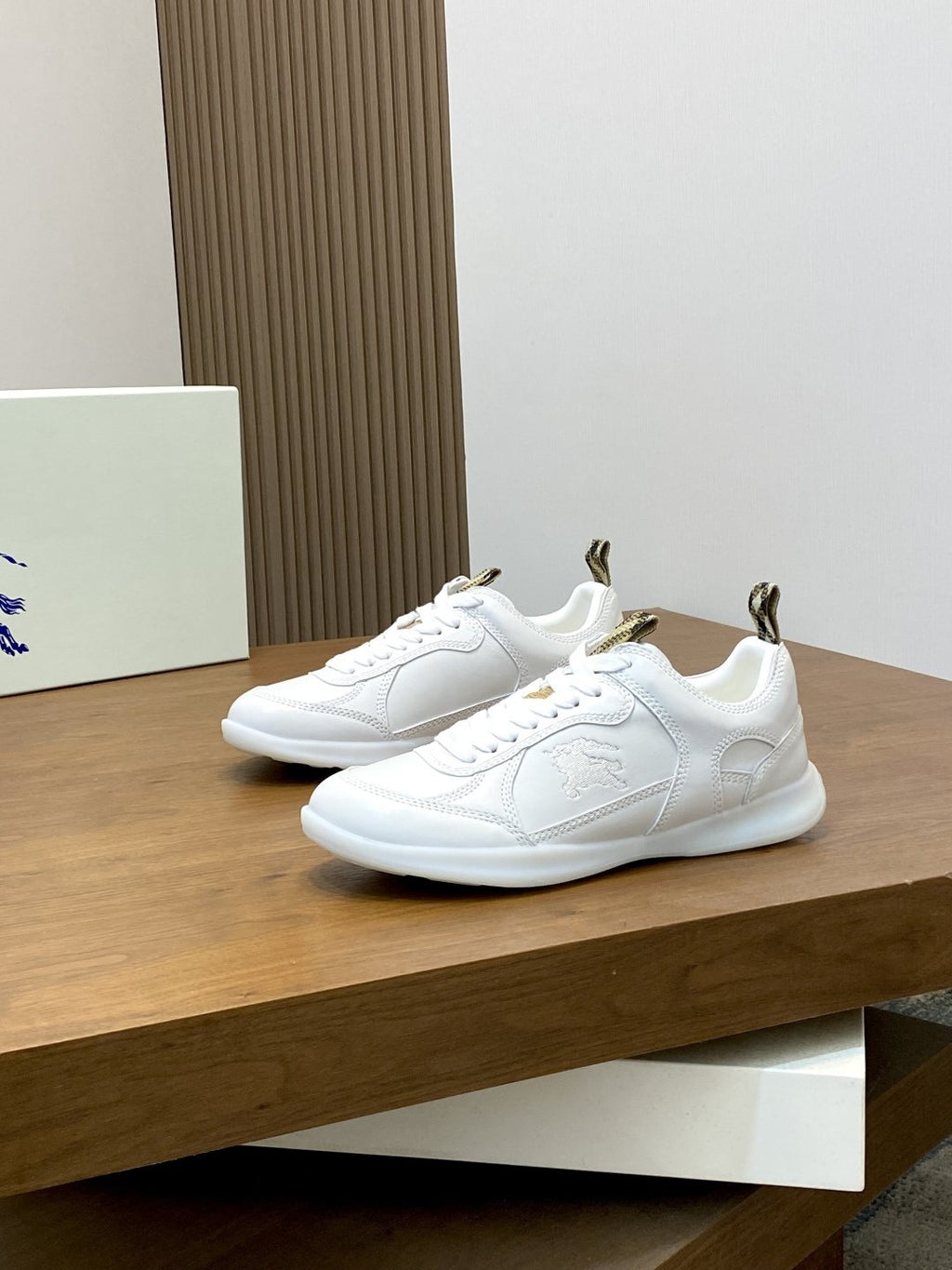 Burberry Check-Accent Low-Top Sneakers